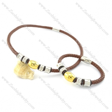 leather jewelry set s000743