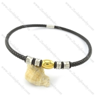 leather necklace n000438