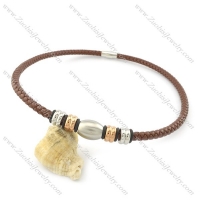 leather necklace n000431