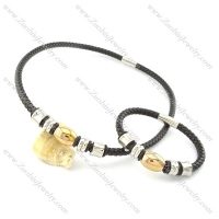 leather jewelry set s000740