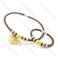 leather jewelry set s000739