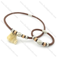 leather jewelry set s000735