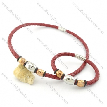 leather jewelry set s000730