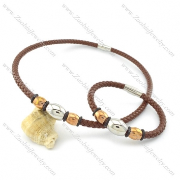 leather jewelry set s000729