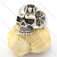 spider net skull ring r001574