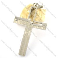 Silver Stainless Steel Cross Pendant p001599