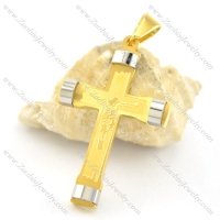 24K Gold Plated Cross Pendant p001601