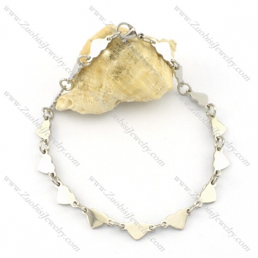 15pcs small heart charms bracelet with lobster clasp b002243