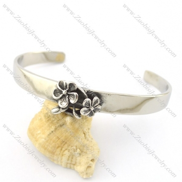 flower bangle in stainless steel b002300