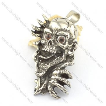 A brown eyed ghost stainless steel pendant p001615