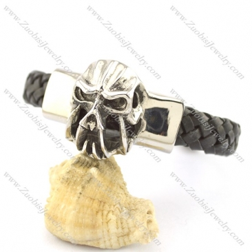 Cool wolf stainless steel rope bracelet b002316