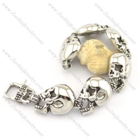 6 big bareheaded skull bracelet in length of 23.5cm b002340