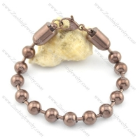 8mm wide coffee round ball chain bracelet b002371