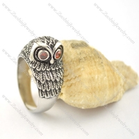 two red crystal eyes owl ring r001605