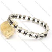 lady bicycle chain bracelet with black middle part b002424