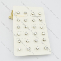 stud earrings for men with clear zircon e000879