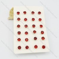 ruby zircon stud earrings for women e000882