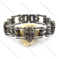 cool black motor bike link chain bracelet for men in length of 225mm b002433