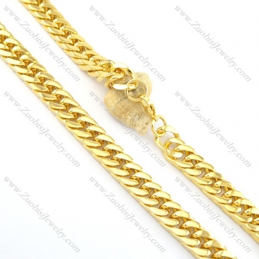 14.5mm large gold plating necklace n000665