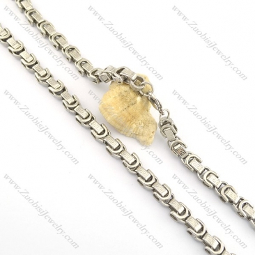 0.8cm great wall pattern necklace n000666