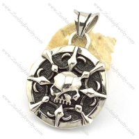 casting biker skull pendant p001784