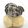 titanium ring with flying dragon catched a skull r001688
