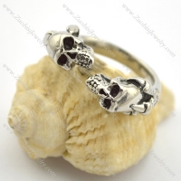 skull twin ring for women r001698