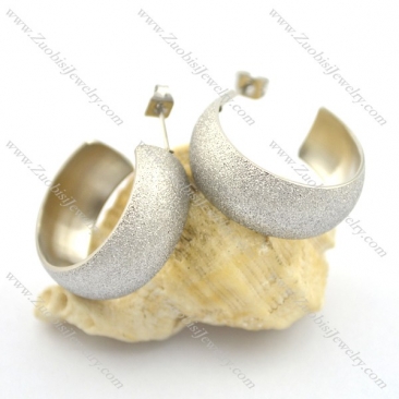 sand blasting stainless steel earing e000905