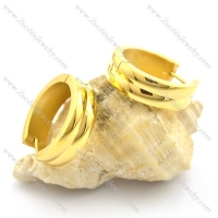 14k gold earrings in stainless steel e000912