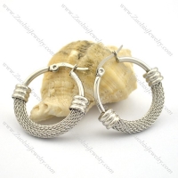 6mm stainless steel net earring e000919