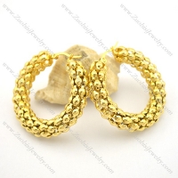 gold corn earring in stainless steel e000922