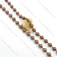 10mm ball chain necklace in brown plating n000699