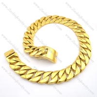 70cm long gold plating shiny steel wide and heavy necklace n000708