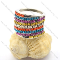 Multi Stone Rings in Stainless Steel r001752