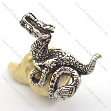 Stainless Steel Ring Combined Dragon and Snake r001860