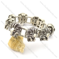 7 lion heads bicycle chain bracelet b002610