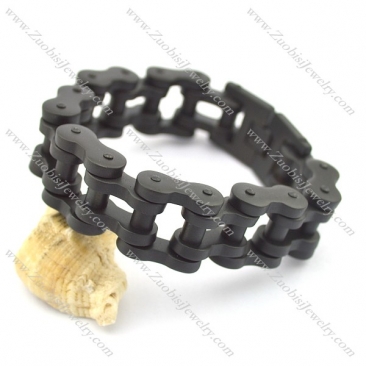 24mm Matte Black Plating Bike Chain Bracelet in 8.8 inch b002667