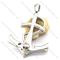 big skull anchor pendant p001957