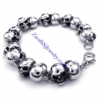 Twin Skull Head Bracelet JB170112