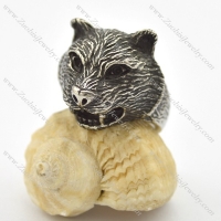 vintage black wild animal feline ring r001999