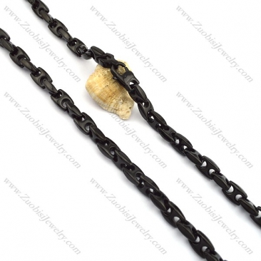 10mm black plated necklace chain n000739