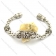 Two Skull Heads Wheat Bracelet b002738