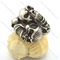 two headed skull rings r002111