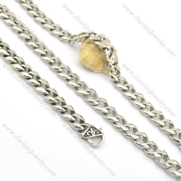 13mm wide cutting edge link chain necklace set with bracelet 000968