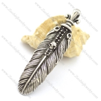 63mm Large Casting Feather Pendant p002046