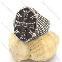 casting cross ring with cross shaped rhinestones r002125