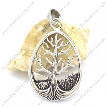 316L Stainless Steel OAK Pendant p002075