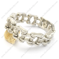 high polishing motorcycle bike chain bracelet with dull polish column in middle b002790