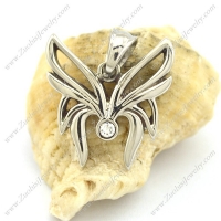 fancy clear rhinestone butterfly charm with melon seed buckle p002089