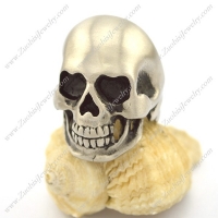 matte stainless steel skull ring r002203